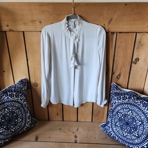 Elegant White House Black Market Off White White Women's Blouse Size Small